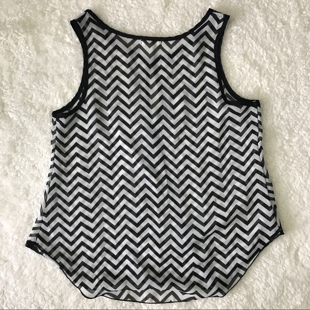 Open Front Chevron Top - Picture 5 of 6
